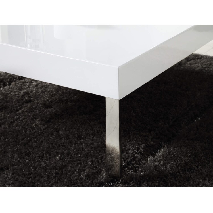 Square Gloss Coffee Table in White - Tiffany