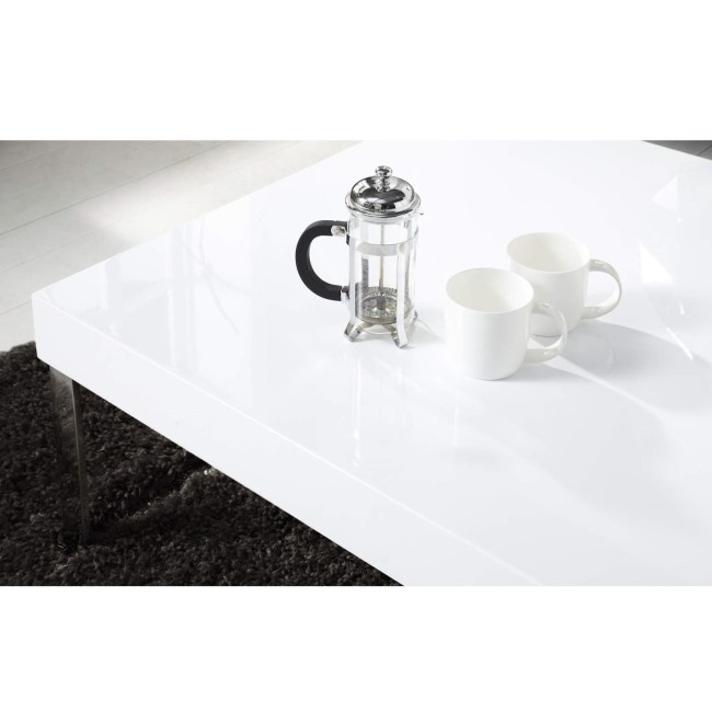 GRADE A2 - Tiffany White High Gloss Square Coffee Table 