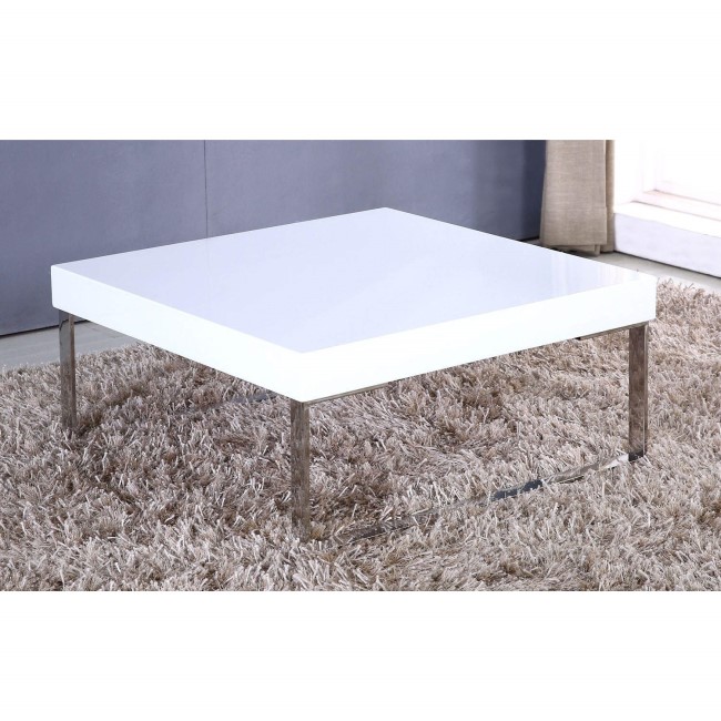 GRADE A2 - Tiffany White High Gloss Square Coffee Table 