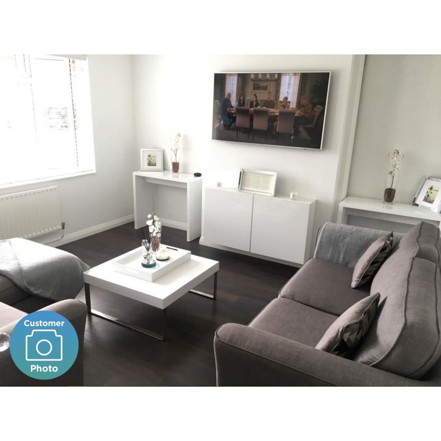 High Gloss Square White Coffee Table - Tiffany Range