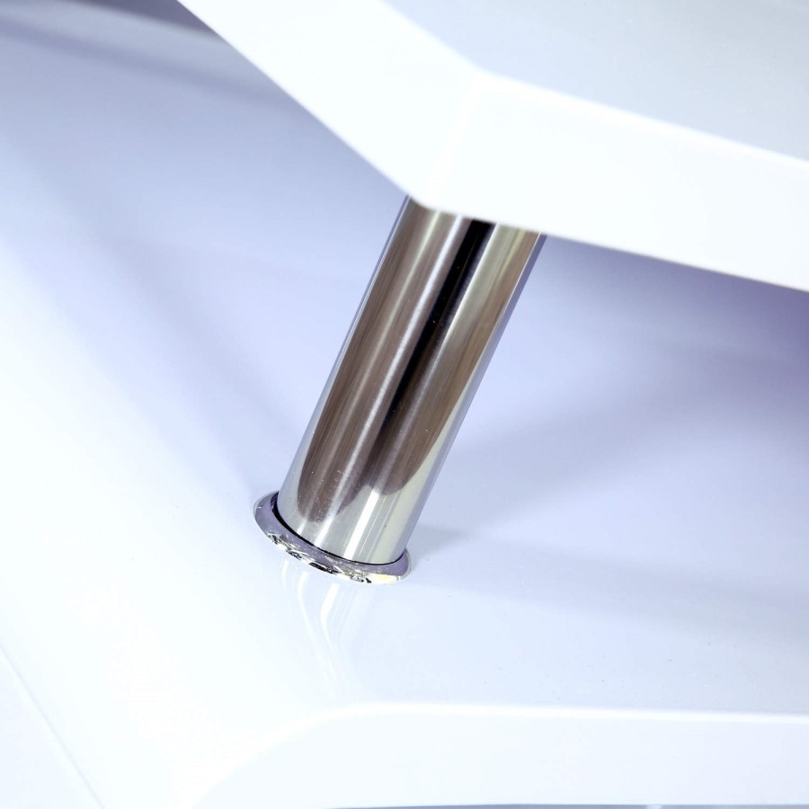 GRADE A3 - Tiffany White  High Gloss Asymmetrical Coffee Table