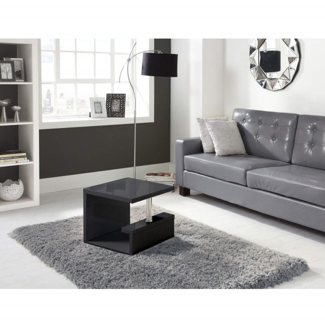 Black High Gloss Side Table- Artemis Range