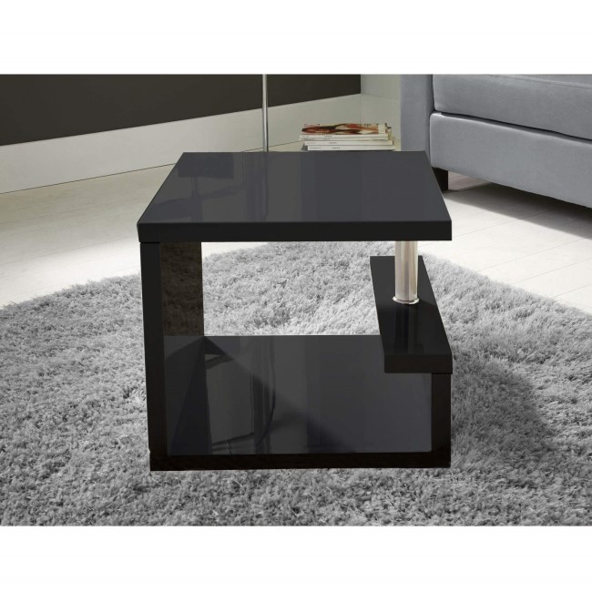 Black High Gloss Side Table- Artemis Range