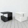 GRADE A1 - Artemis High Gloss Square Black Side Table