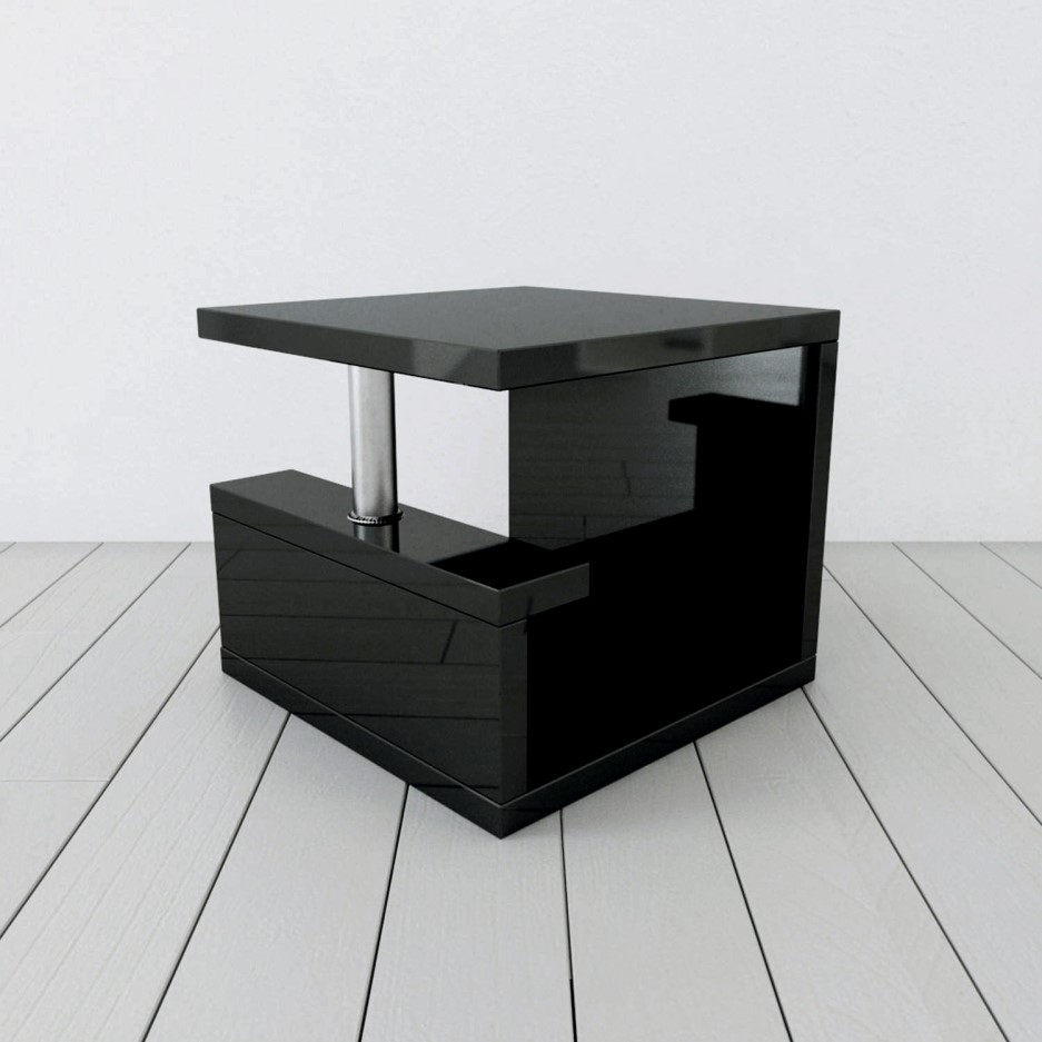 Black High Gloss Side Table Artemis Range Furniture123