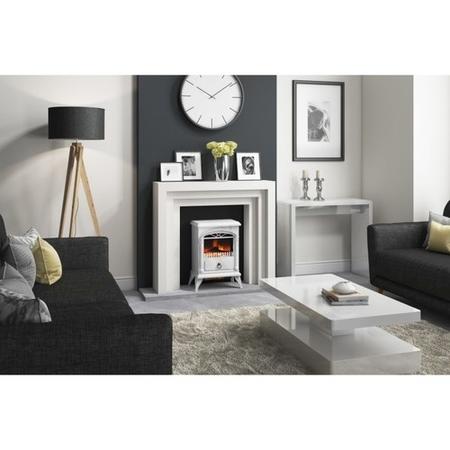 GRADE A2 - Tiffany White High Gloss Rectangular Coffee Table with LED Lighting