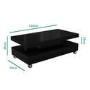 GRADE A2 - Rectangular Coffee Table in Black Gloss - Tiffany