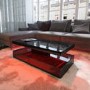 GRADE A2 - Tiffany Black High Gloss Rectangular Coffee Table with LED Lighting