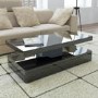 GRADE A2 - Tiffany Black High Gloss Rectangular Coffee Table with LED Lighting