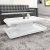 GRADE A1 - Curved White Gloss Coffee Table - Tiffany