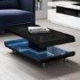GRADE A2 - High Gloss Black Coffee Table with LED Lighting - Tiffany Range
