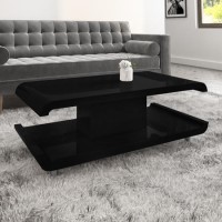 GRADE A2 - Black High Gloss Coffee Table - Tiffany