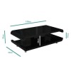 GRADE A2 - Black High Gloss Coffee Table - Tiffany