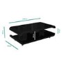GRADE A2 - High Gloss Black Coffee Table with LED Lighting - Tiffany Range