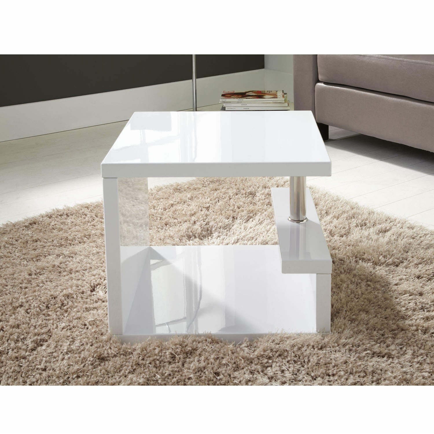 Artemis High Gloss White Side Table, Ikea High Gloss Lamp Table