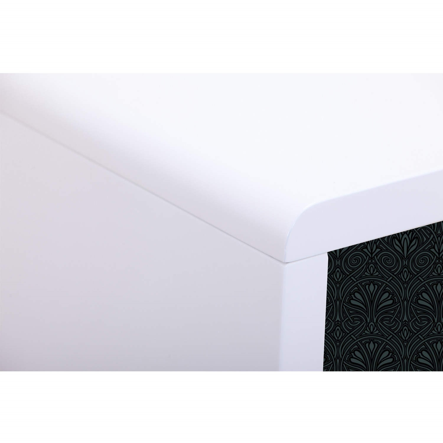 GRADE A1 Tiffany White High Gloss Narrow Console Table Furniture123