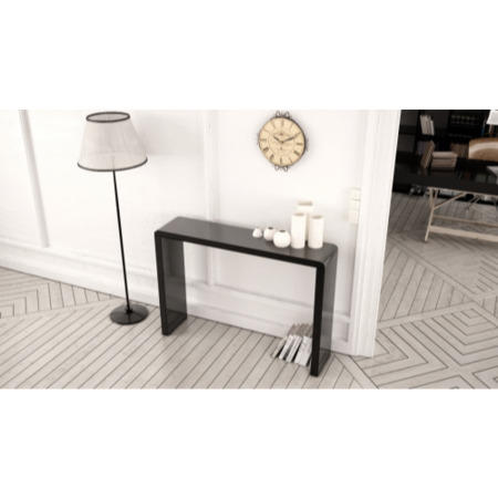 GRADE A1 - Tiffany Black High Gloss Narrow Console Table