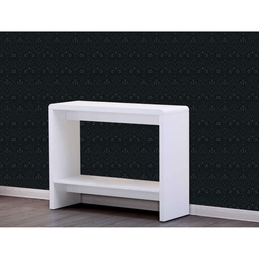 Tiffany White High Gloss LED Console Table 