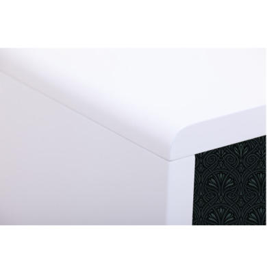 Tiffany White High Gloss LED Console Table 