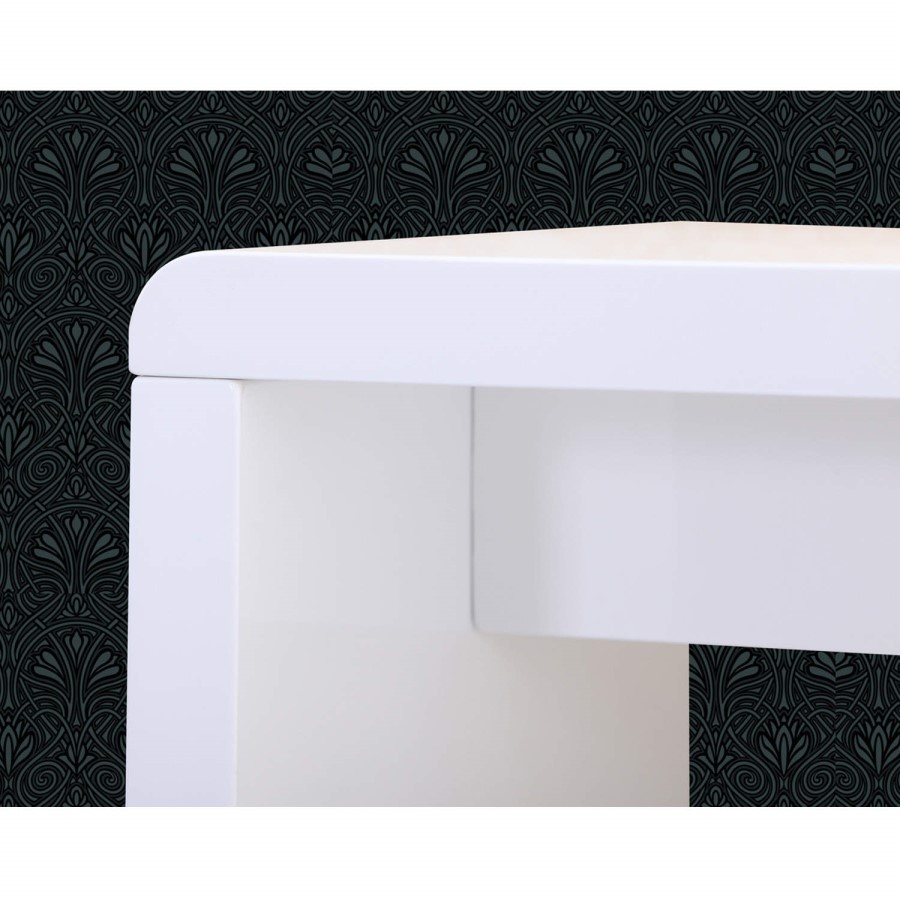 Tiffany White High Gloss LED Console Table 