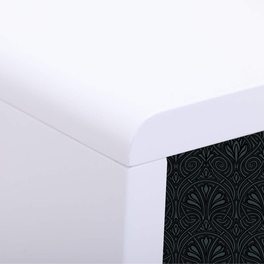 GRADE A1 - Tiffany White High Gloss LED Console Table