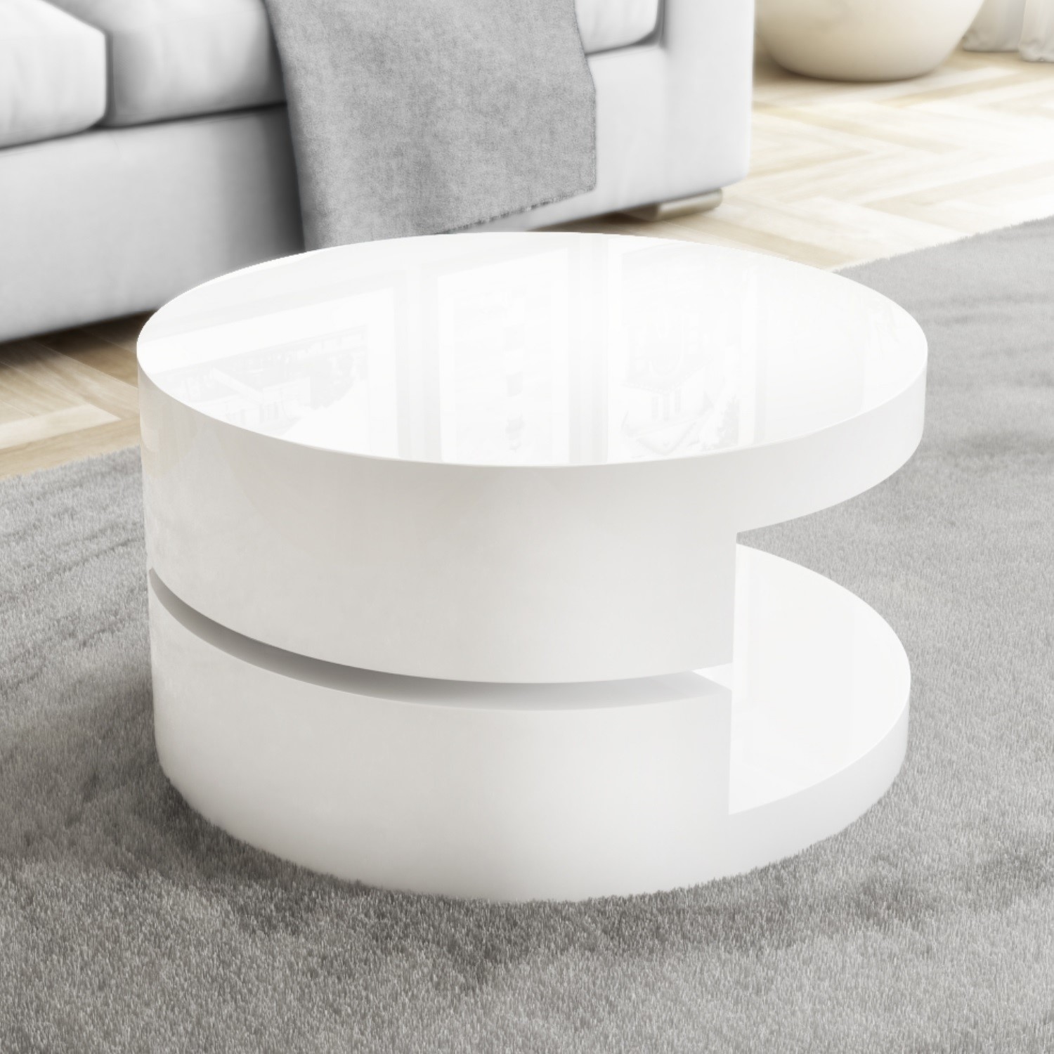 Myriad Coffee Table Round 600mm Mfc Top H425mm