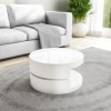 High Gloss White Coffee Table with Rotating Top - Tiffany Range