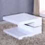 GRADE A1 - White Gloss Coffee Table with Rotating Top - Tiffany