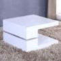 GRADE A2 - Tiffany White High Gloss Square Rotating Top Coffee Table