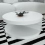 High Gloss Round White Coffee Table - Tiffany Range