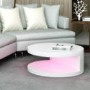 High Gloss Round White Coffee Table - Tiffany Range