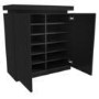 High Gloss Black Storage Sideboard with LED Lighting - Tiffany Range