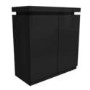 High Gloss Black Storage Sideboard with LED Lighting - Tiffany Range
