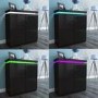 GRADE A1 - Black Gloss Shoe Cabinet with LED -  24 Pairs