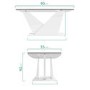 Glass Coffee Table with White Gloss Stand - Tiffany