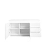 GRADE A1 - Large White Gloss Sideboard with LEDs - Vivienne