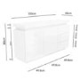 GRADE A2 - Vivienne White High Gloss Sideboard with LED Lighting