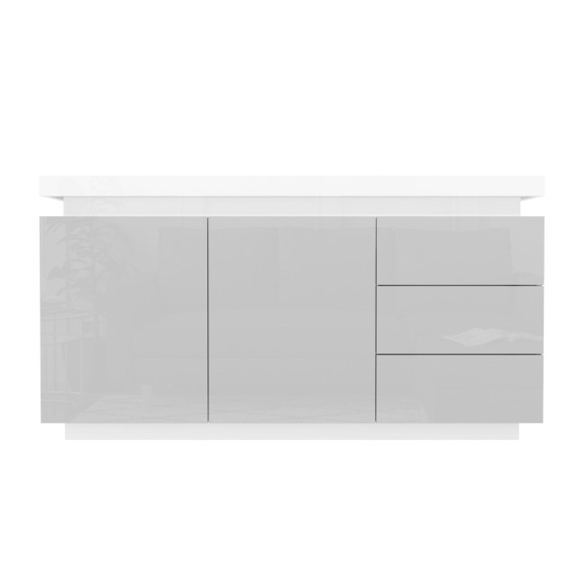 GRADE A1 - Vivienne Grey High Gloss Sideboard with LED Lights