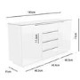 Evoque White High Gloss Sideboard with Glass Top