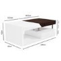 White Gloss & Walnut Coffee Table with Storage - Harlow