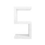 Artemis White High Gloss Geometric Side Table