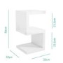Artemis White High Gloss Geometric Side Table