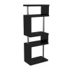 Artemis Black High Gloss Office Bookcase in Geometric Design