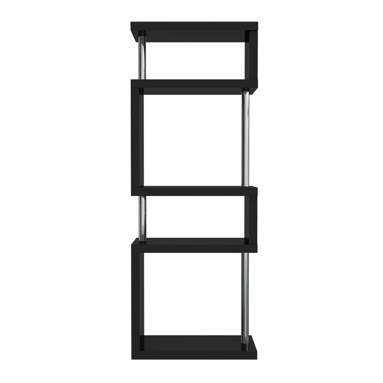 Artemis Black High Gloss Shelving Bookcase