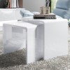 Rectangular White Gloss Nest of 2 Side Tables - Tiffany