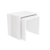 GRADE A2 - Set of 2 White Gloss Nesting Tables - Tiffany