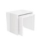 Set of 2 Nest of Tables in White High Gloss - Tiffany
