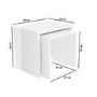 Set of 2 Nest of Tables in White High Gloss - Tiffany