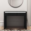 GRADE A1 - Black Gloss Console Table with LED &amp; Drawers - Tiffany