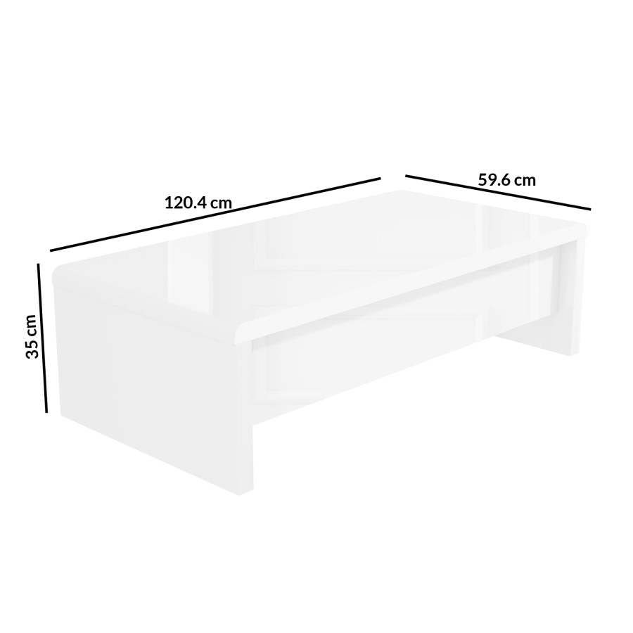 GRADE A1 - Tiffany White High Gloss Coffee Table with Lift Top Storage
